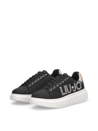 SNEAKERS DONNA - LIU-JO NERO-ORO - BF5059PX002 2