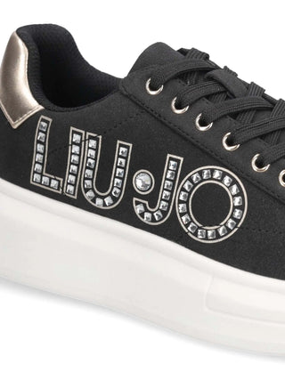 SNEAKERS DONNA - LIU-JO NERO-ORO - BF5059PX002 5