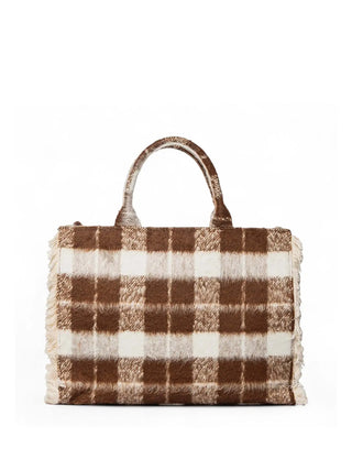 BORSA A MANO DONNA - MARC ELLIS MARRONE - BUBY CHECK L 3