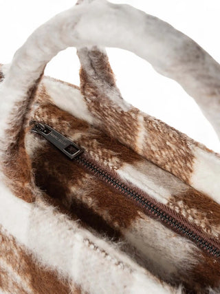 BORSA A MANO DONNA - MARC ELLIS MARRONE - BUBY CHECK L 4