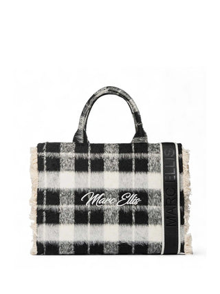 BORSA A MANO DONNA - MARC ELLIS NERO - BUBY CHECK L