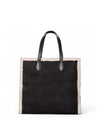 BORSA A MANO DONNA - MARC ELLIS NERO - BUBY SUEDE L 3