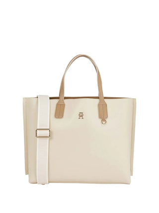 BORSA A SPALLA DONNA - TOMMY HILFIGER BEIGE - AW0AW17463