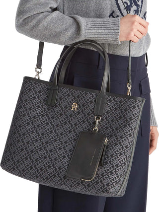 BORSA A SPALLA DONNA - TOMMY HILFIGER NERO - AW0AW17685 5