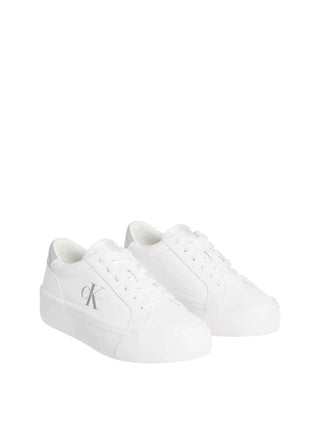 SNEAKERS DONNA - CALVIN KLEIN BIANCO-ARGENTO - YW0YW01877 2