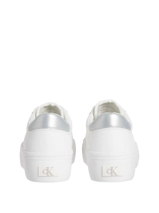 SNEAKERS DONNA - CALVIN KLEIN BIANCO-ARGENTO - YW0YW01877 3