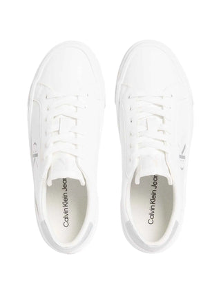 SNEAKERS DONNA - CALVIN KLEIN BIANCO-ARGENTO - YW0YW01877 4