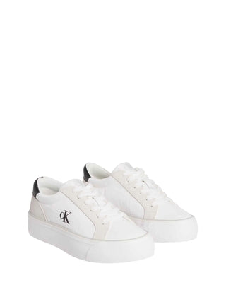 SNEAKERS DONNA - CALVIN KLEIN BIANCO-NERO - YW0YW01896 2