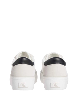 SNEAKERS DONNA - CALVIN KLEIN BIANCO-NERO - YW0YW01896 3