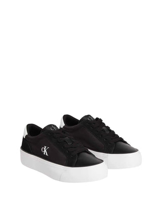 SNEAKERS DONNA - CALVIN KLEIN NERO-BIANCO - YW0YW01896 2