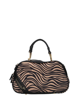 BORSA A MANO DONNA - BRACCIALINI NERO-BIANCO - B18693-YY