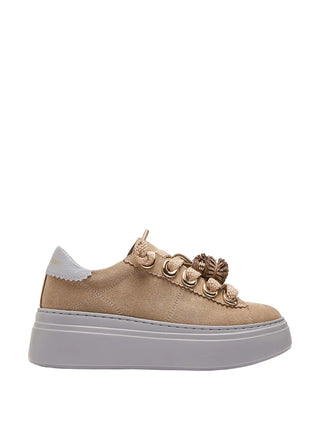 SNEAKERS DONNA - EMANUELLE VEE BEIGE - 462P-100-12-P011