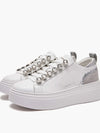 SNEAKERS DONNA - EMANUELLE VEE BIANCO-ARGENTO - 462P-100-13-P003 2