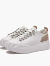 SNEAKERS DONNA - EMANUELLE VEE BIANCO-SABBIA - 462P-100-13-P003 2
