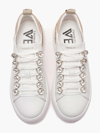 SNEAKERS DONNA - EMANUELLE VEE BIANCO-SABBIA - 462P-100-13-P003 3
