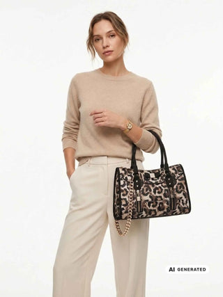 BORSA A SPALLA DONNA - SAVE MY BAG LEOPARDO - S62-SELENA-M-LY 3