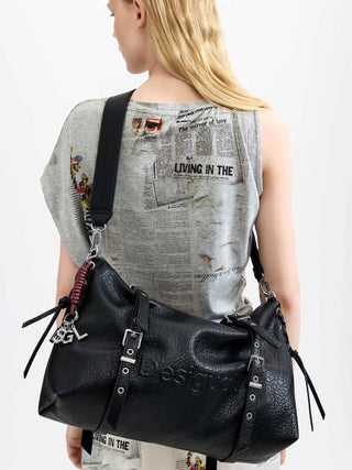 BORSA A SPALLA DONNA - DESIGUAL NERO - 26WAXP06 6