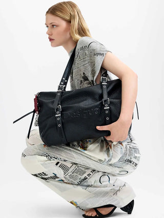 BORSA A SPALLA DONNA - DESIGUAL NERO - 26WAXP06 7