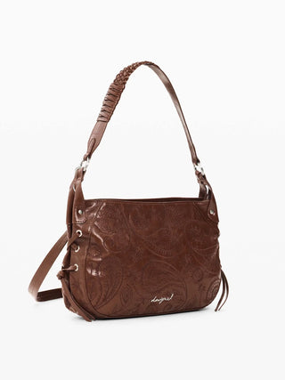 BORSA A SPALLA DONNA - DESIGUAL MARRONE - 26WAXP90 2