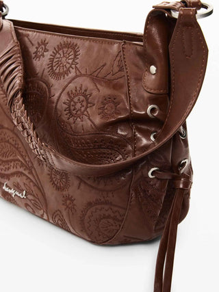 BORSA A SPALLA DONNA - DESIGUAL MARRONE - 26WAXP90 4