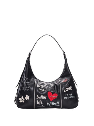 BORSA A SPALLA DONNA - DESIGUAL NERO - 26WAXPA3