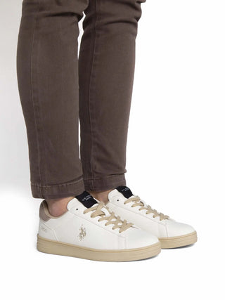SNEAKERS DONNA - US POLO ASSN. BIANCO-BEIGE - ALPHA003W/GYT1 7
