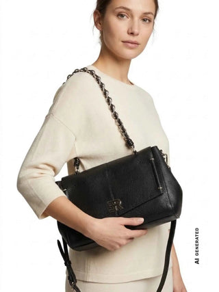 BORSA A SPALLA DONNA - ERMANNO SCERVINO NERO - 12402224 4