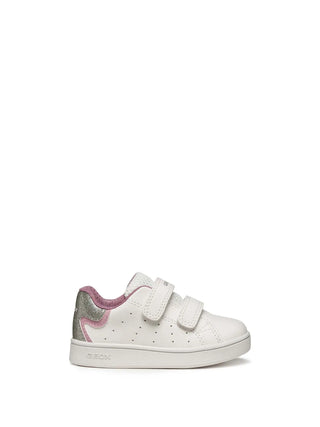 SNEAKERS BAMBINA - GEOX BIANCO-ROSA - B365MA 0BCKC