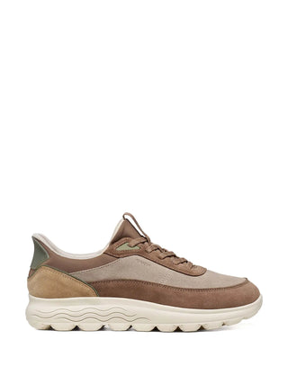 SNEAKERS DONNA - GEOX BEIGE-MARRONE - SPHERICA - D567MB 00022