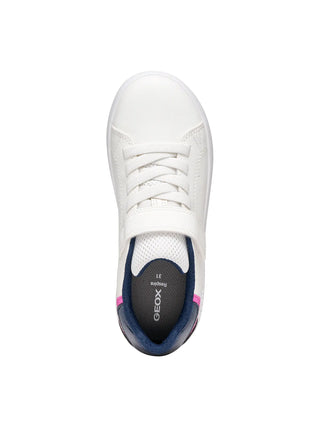 SNEAKERS RAGAZZA - GEOX BIANCO-BLU - J36LRA 0BCKC 4