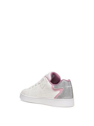 SNEAKERS RAGAZZA - GEOX BIANCO-ROSA - J36LRA 0BCKC 3