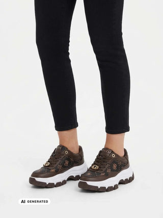 SNEAKERS DONNA - GUESS MARRONE - FLFBRT PEL12 6