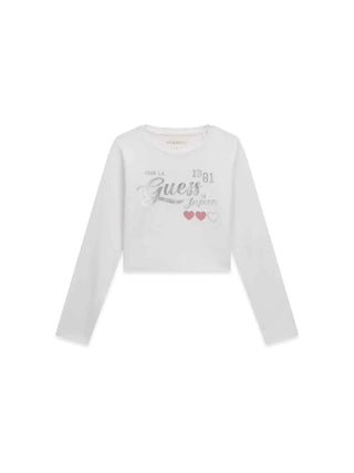 T-SHIRT RAGAZZA - GUESS KIDS BIANCO - J6YI35 K3774 1
