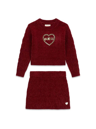 PANTALONE BAMBINA - GUESS KIDS ROSSO - K6BG03 Z1290 1