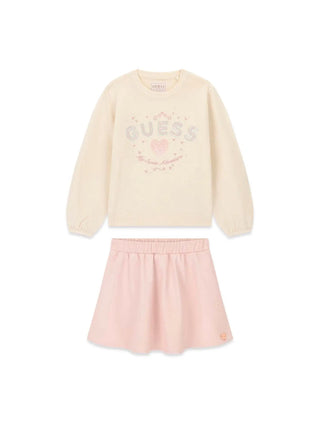 PANTALONE BAMBINA - GUESS KIDS CREMA - K6BG08 Z1458