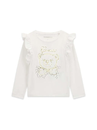 T-SHIRT BAMBINA - GUESS KIDS BIANCO - K6BI05 K5802 1