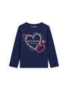 T-SHIRT BAMBINA - GUESS KIDS BLU - K6BI10 K5834 1
