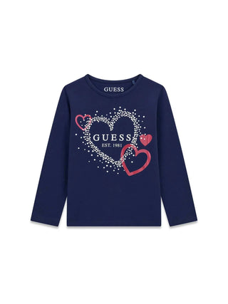 T-SHIRT BAMBINA - GUESS KIDS BLU - K6BI10 K5834