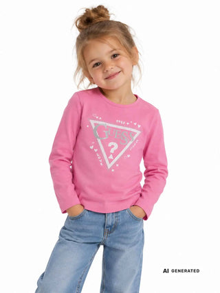 T-SHIRT BAMBINA - GUESS KIDS ROSA - K6YI02 K3663 3