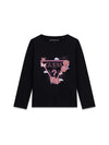 T-SHIRT BAMBINA - GUESS KIDS NERO - K6YI24 K3732 1