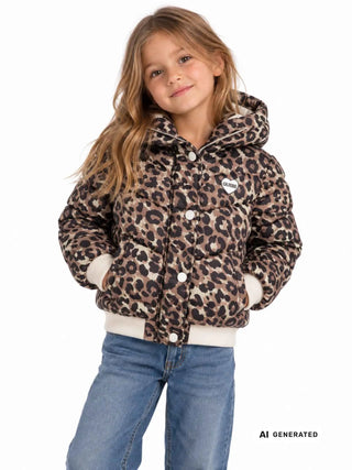 GIUBBOTTO BAMBINA - GUESS KIDS LEOPARDO - K6YL04 W2597 3