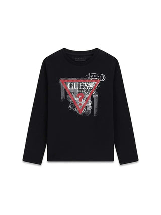 T-SHIRT RAGAZZO - GUESS KIDS NERO - L6BI21 K5747