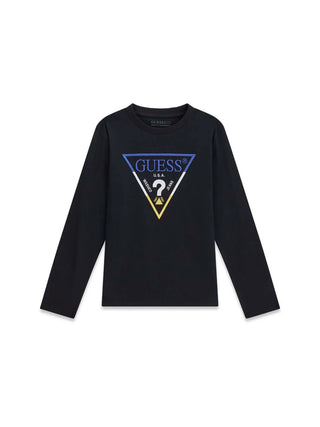 T-SHIRT RAGAZZO - GUESS KIDS NERO - L6YI14 K3734 1