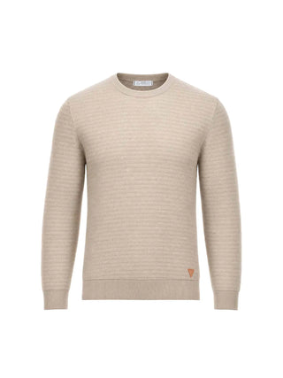 MAGLIA UOMO - GUESS APPAREL BEIGE-BIANCO - M6YR16 Z0921