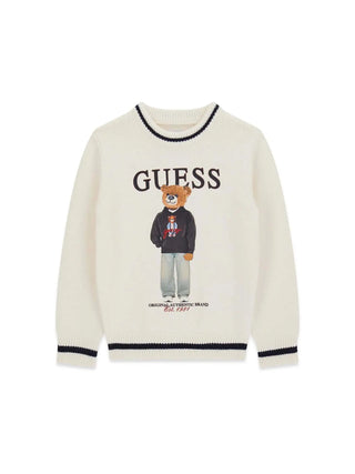 MAGLIA BAMBINO - GUESS KIDS CREMA - N6YR06 Z0903