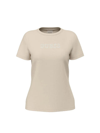T-SHIRT DONNA - GUESS ATHLEISURE CREMA - V3BI11 J1314 1