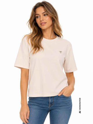 T-SHIRT DONNA - GUESS ATHLEISURE BIANCO - V4BI21 I3Z14 3