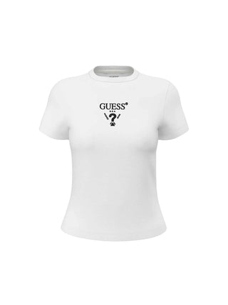 T-SHIRT DONNA - GUESS ATHLEISURE BIANCO - V4YI21 KCDH1 1