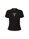 T-SHIRT DONNA - GUESS ATHLEISURE NERO-BIANCO - V4YI21 KCDH1 1
