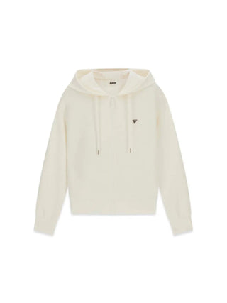 FELPA DONNA - GUESS ATHLEISURE BIANCO - V4YQ06 KCAY2 1